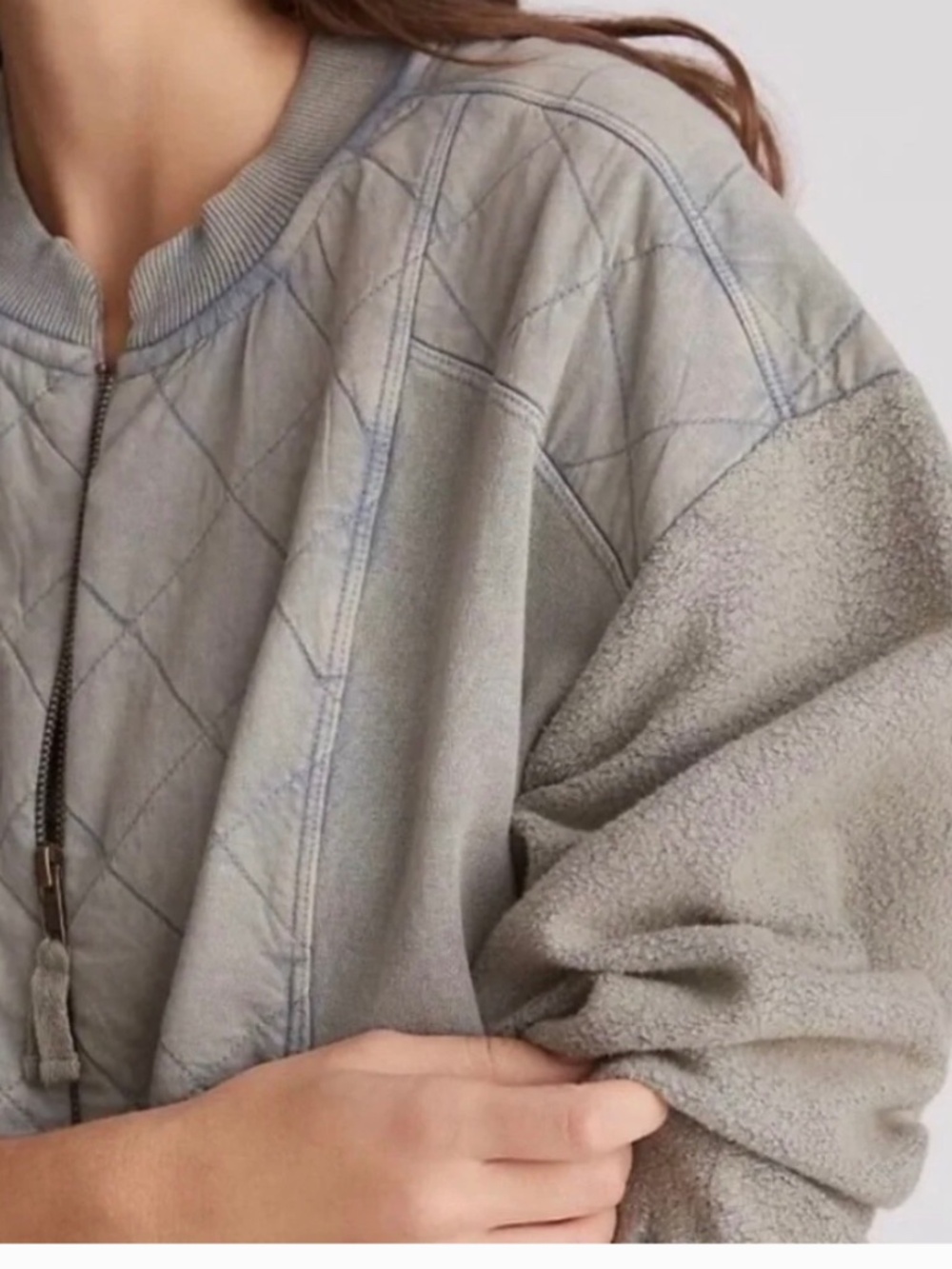 ANTHROPOLOGIE - PILCRO QUILTED BOMBER JACKET - M - Picture 3 of 5